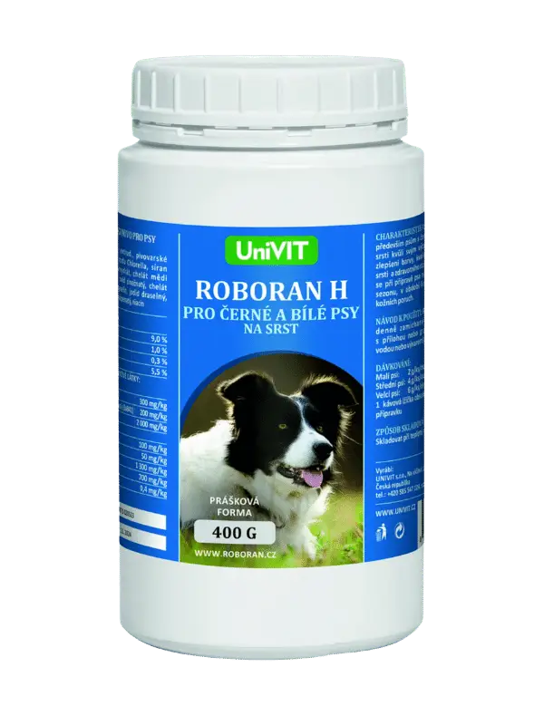 RobRoboran h dla psów czarnych i białych 400 g